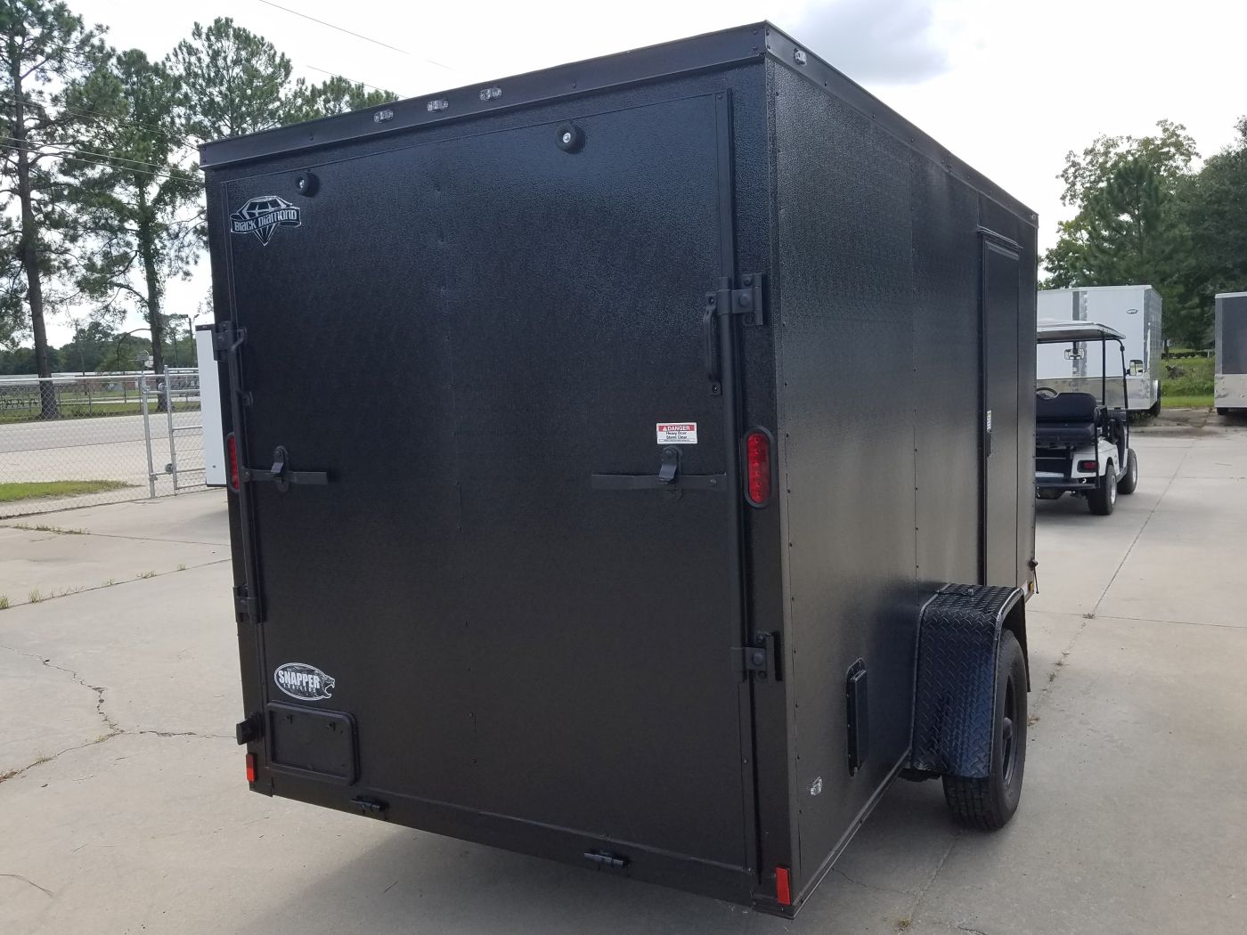 Diamond Cargo 6x12 SA Trailer - Embossed Black, Ramp, Side Door, Extra Height, Blackout - Image 11