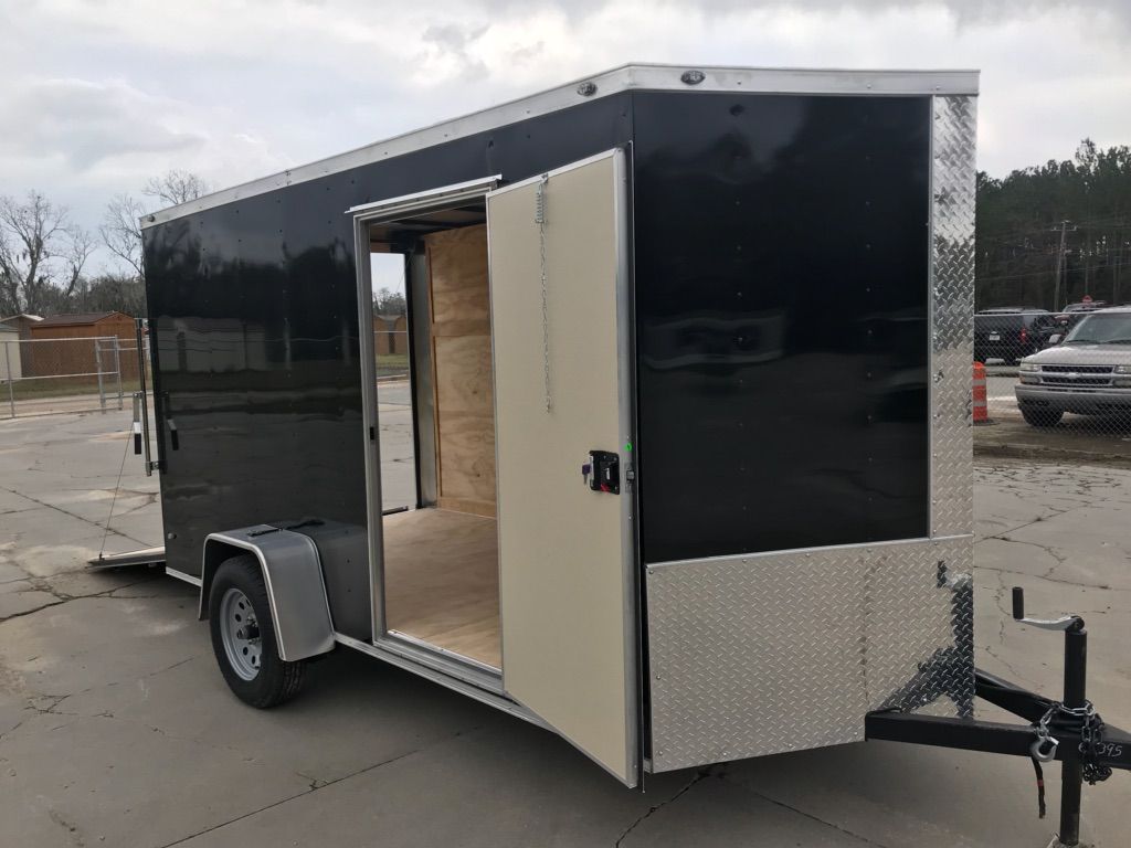 Diamond Cargo 6x12 SA Trailer - Black, Ramp, Side Door, Extra Height, Insulation - Image 13