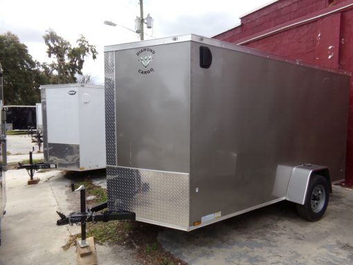 Diamond Cargo 6x12 SA Trailer - Pewter, Ramp, Side Door, Extra Height - Image 2