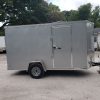 Diamond Cargo 6x12 SA Trailer - Silver Frost, Ramp, Side Door, Extra Height, Therma Ceiling