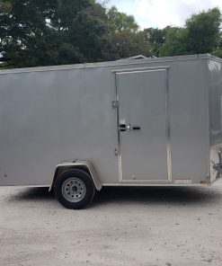 Diamond Cargo 6x12 SA Trailer - Silver Frost, Ramp, Side Door, Extra Height, Therma Ceiling