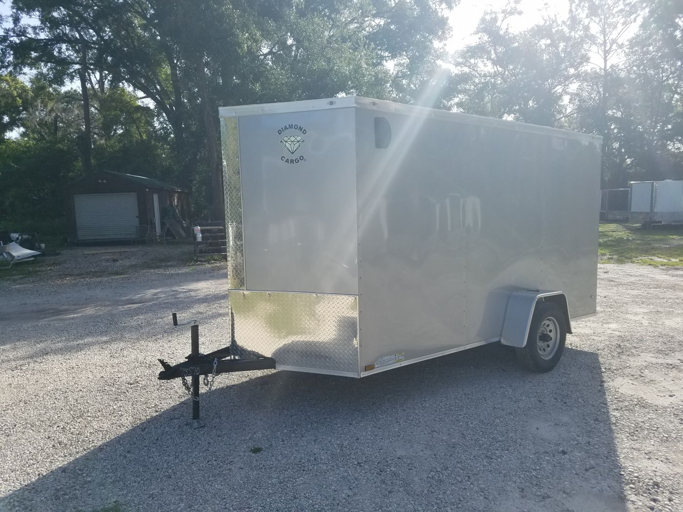 Diamond Cargo 6x12 SA Trailer - Silver Frost, Ramp, Side Door, Extra Height - Image 3