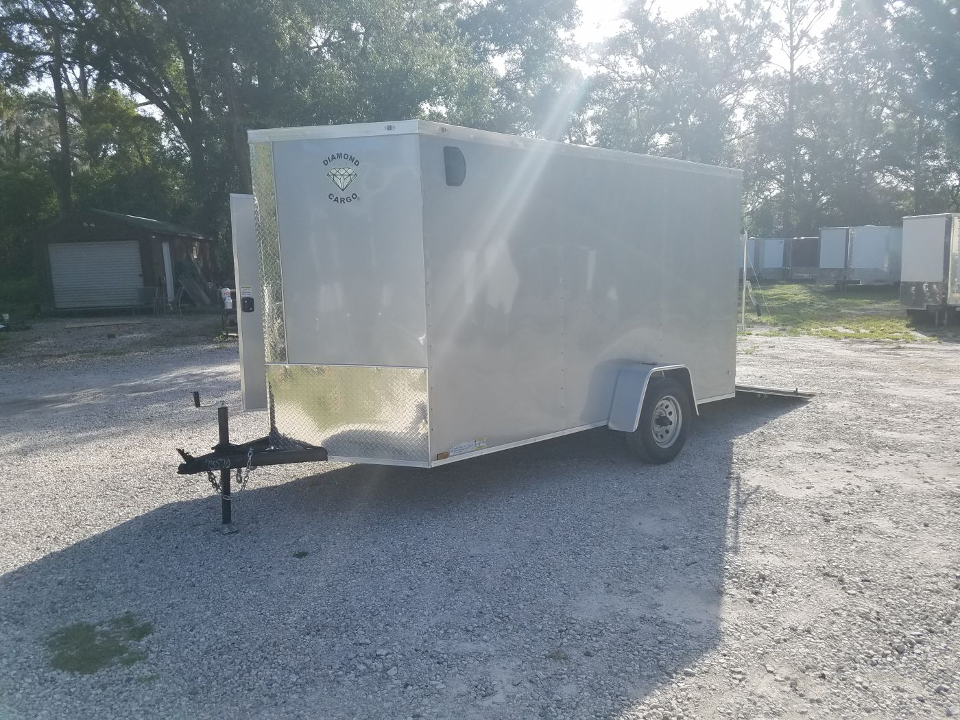 Diamond Cargo 6x12 SA Trailer - Silver Frost, Ramp, Side Door, Extra Height - Image 2