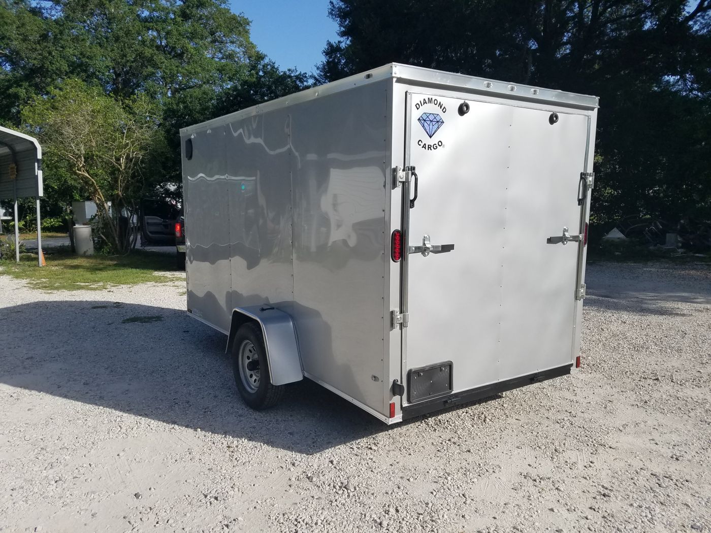 Diamond Cargo 6x12 SA Trailer - Silver Frost, Ramp, Side Door, Extra Height - Image 7