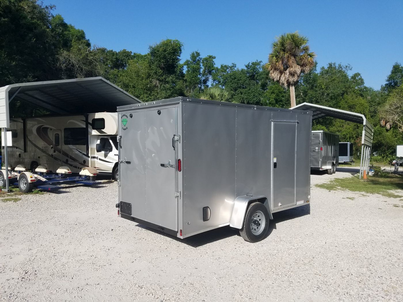 Diamond Cargo 6x12 SA Trailer - Silver Frost, Ramp, Side Door, Extra Height - Image 11
