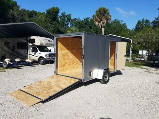 Diamond Cargo 6x12 SA Trailer - Silver Frost, Ramp, Side Door, Extra Height - Image 10