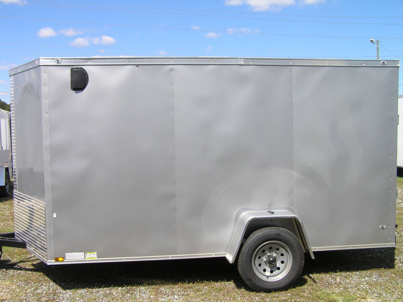 Diamond Cargo 6x12 SA Trailer - Silver Frost, Ramp, Side Door, Extra Height, Insulation - Image 3