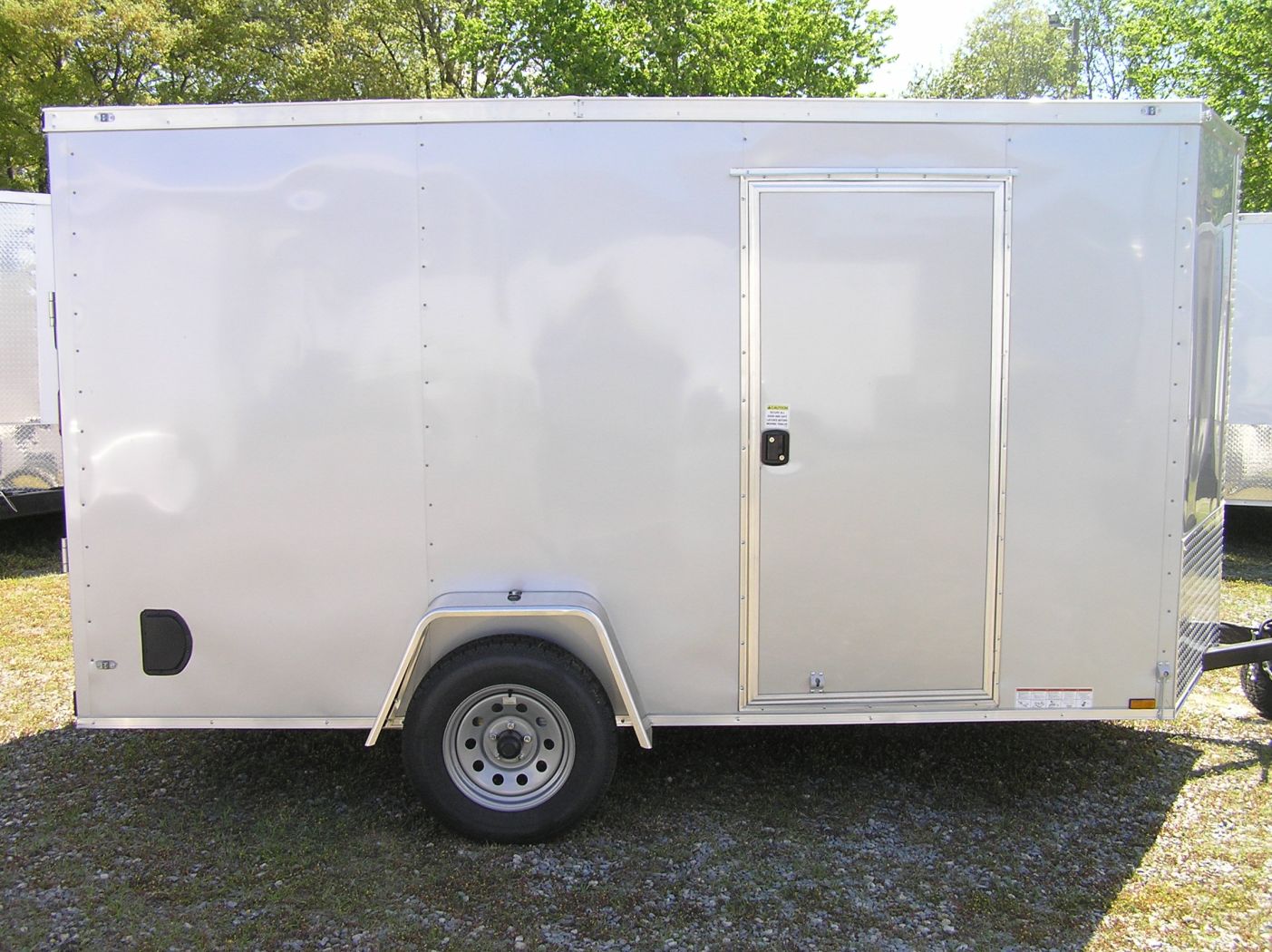 Diamond Cargo 6x12 SA Trailer - Silver Frost, Ramp, Side Door, Extra Height, Insulation