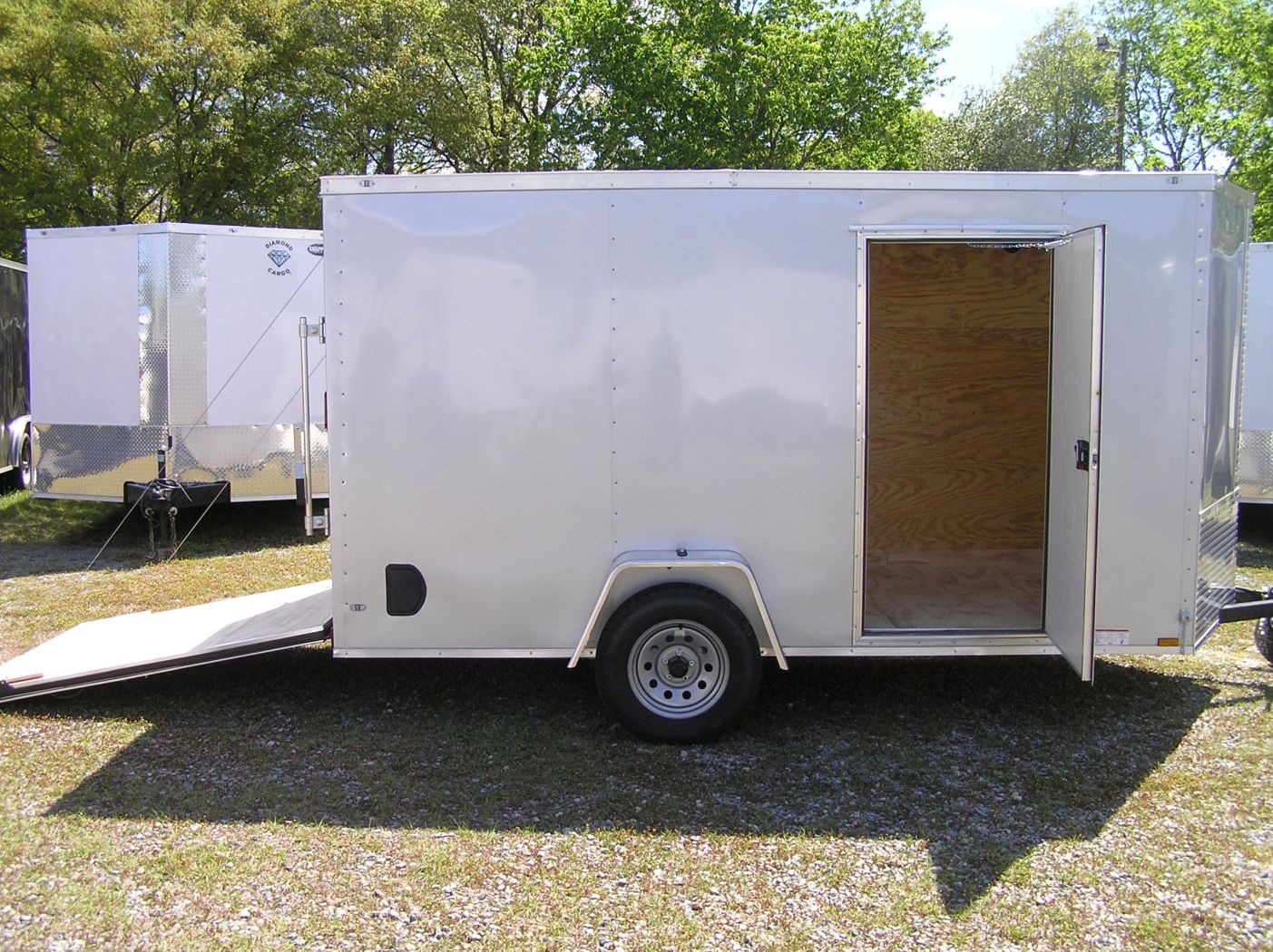 Diamond Cargo 6x12 SA Trailer - Silver Frost, Ramp, Side Door, Extra Height, Insulation - Image 10