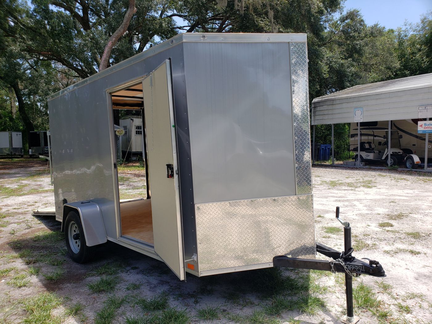 Diamond Cargo 6x12 SA Trailer - Silver Frost, Ramp, Side Door, Extra Height, Therma Ceiling - Image 14