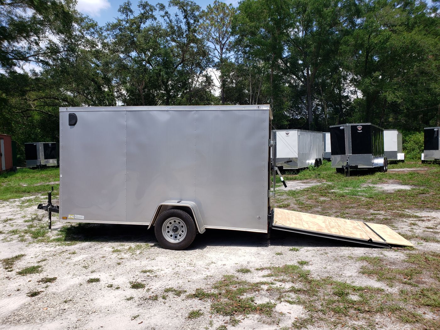 Diamond Cargo 6x12 SA Trailer - Silver Frost, Ramp, Side Door, Extra Height, Therma Ceiling - Image 4
