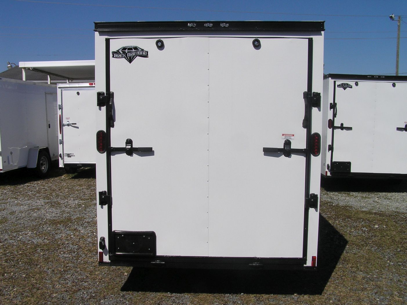 Diamond Cargo 6x12 SA Trailer - Embossed White, Ramp, Side Door, Extra Height, Blackout - Image 4