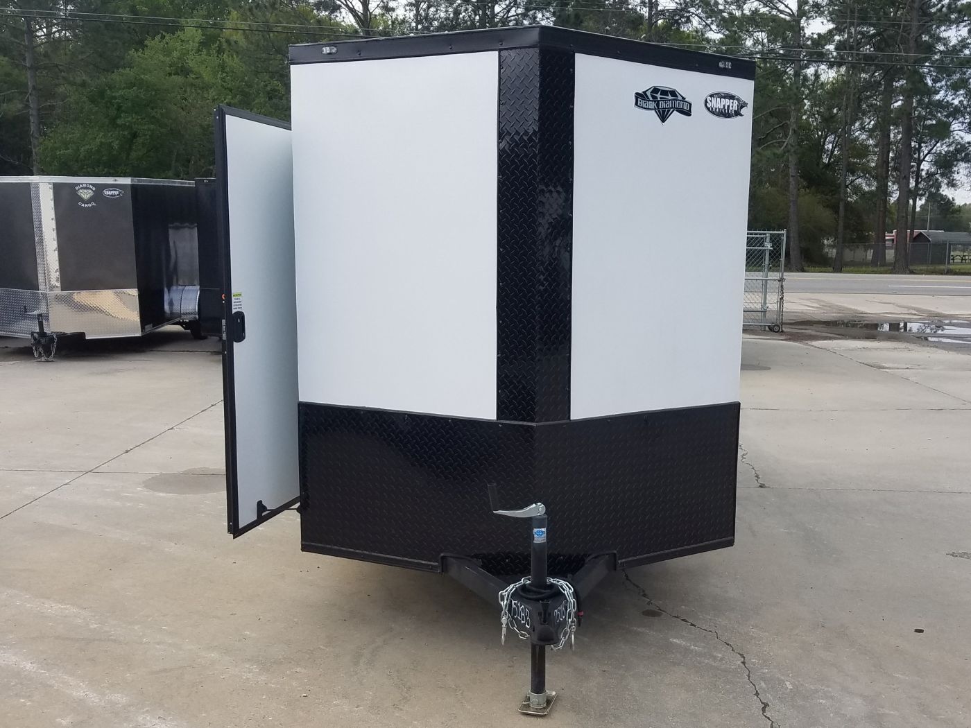 Diamond Cargo 6x12 SA Trailer - Embossed White, Ramp, Side Door, Extra Height, Blackout - Image 15