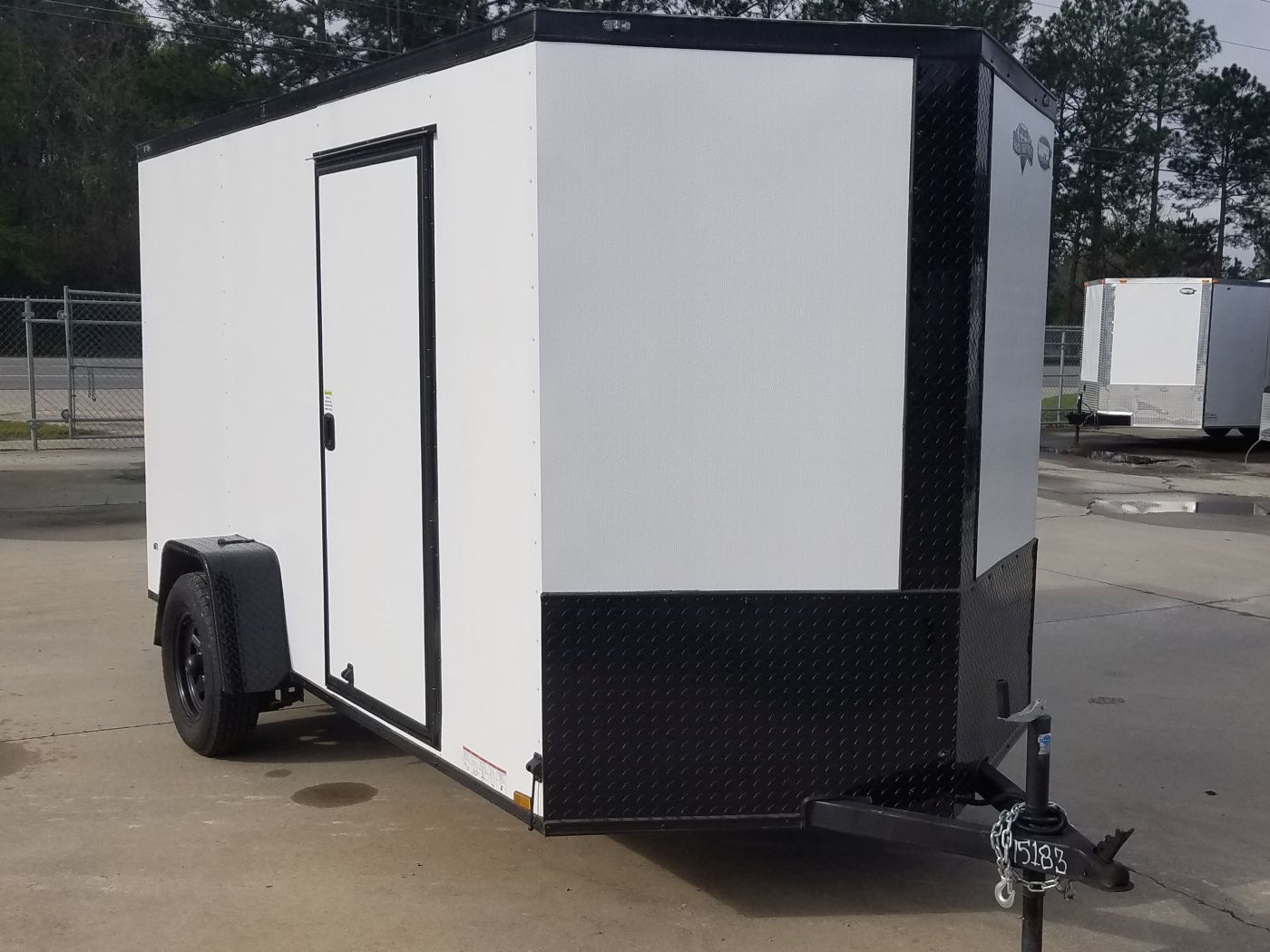 Diamond Cargo 6x12 SA Trailer - Embossed White, Ramp, Side Door, Extra Height, Blackout - Image 16