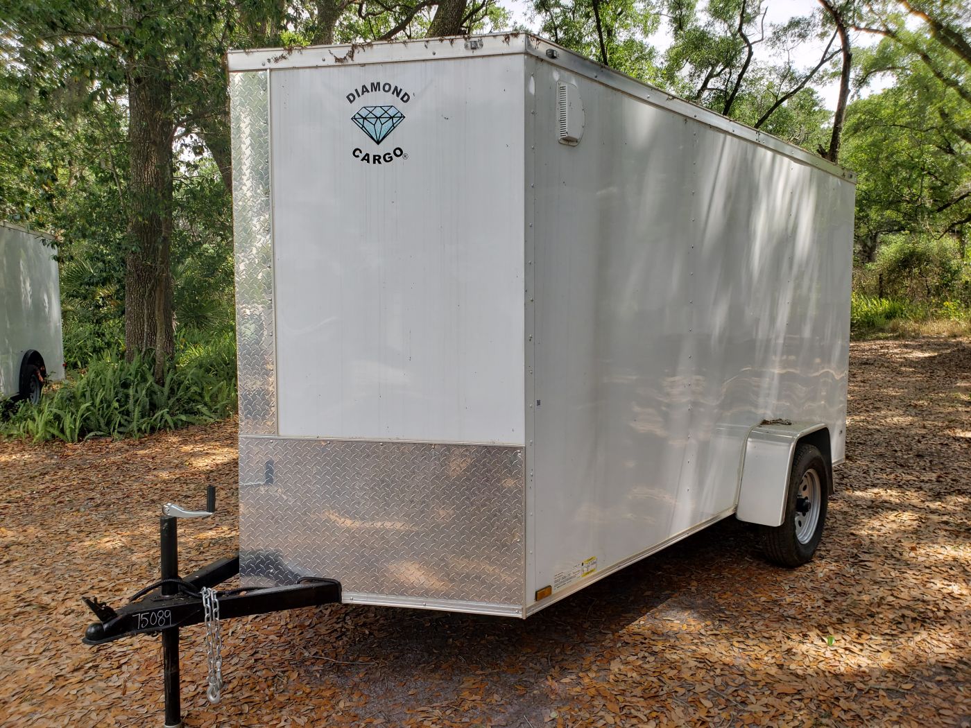 Diamond Cargo 6x12 SA Trailer - White, Ramp, Side Door, Extra Height - Image 3