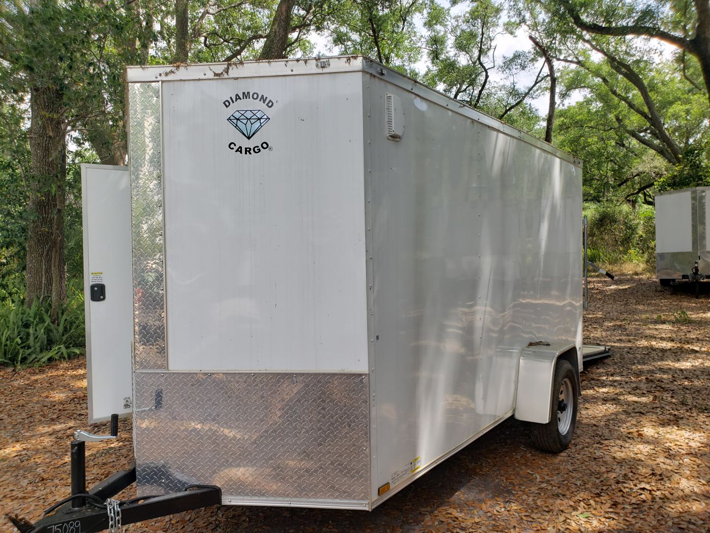Diamond Cargo 6x12 SA Trailer - White, Ramp, Side Door, Extra Height - Image 2
