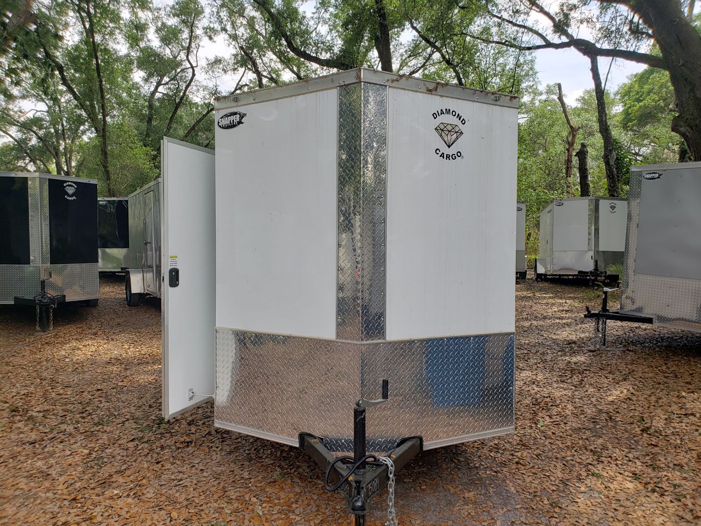 Diamond Cargo 6x12 SA Trailer - White, Ramp, Side Door, Extra Height - Image 14