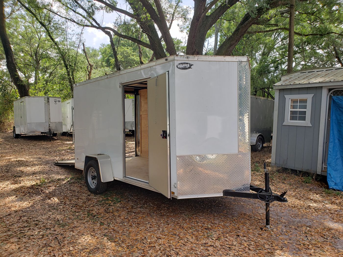 Diamond Cargo 6x12 SA Trailer - White, Ramp, Side Door, Extra Height - Image 13