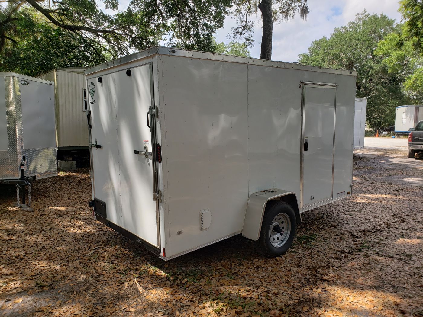 Diamond Cargo 6x12 SA Trailer - White, Ramp, Side Door, Extra Height - Image 10