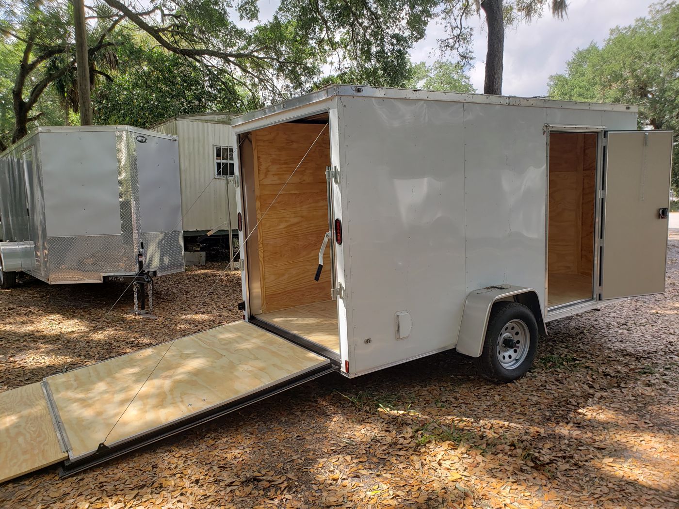 Diamond Cargo 6x12 SA Trailer - White, Ramp, Side Door, Extra Height - Image 9