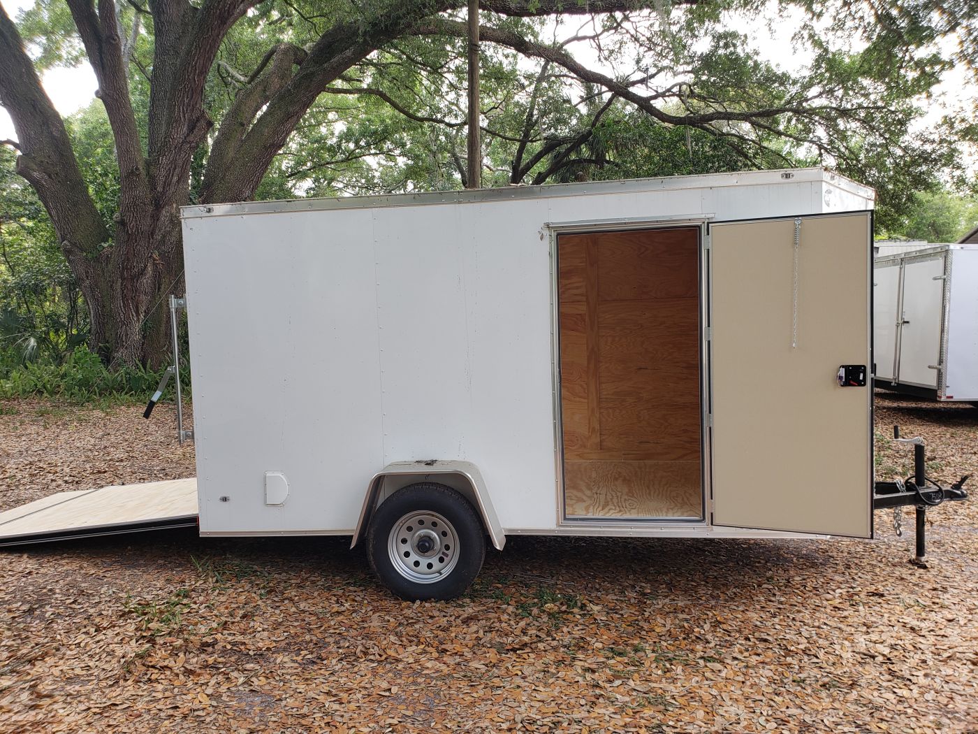 Diamond Cargo 6x12 SA Trailer - White, Ramp, Side Door, Extra Height - Image 11