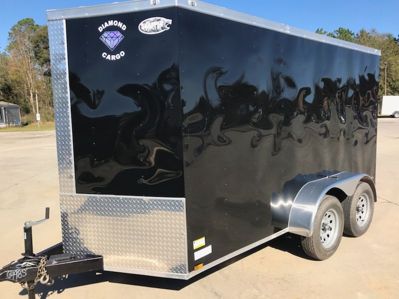 Diamond Cargo 6x12 TA Trailer - Black, Ramp, Side Door, Extra Height - Image 3
