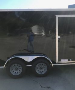 Diamond Cargo 6x12 TA Trailer - Black, Ramp, Side Door, Extra Height