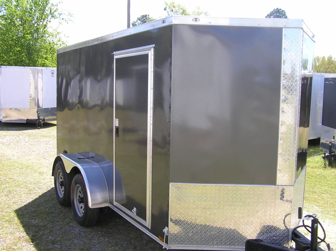 Diamond Cargo 6x12 TA Trailer - Charcoal, Ramp, Side Door, Extra Height. Insulated - Image 12