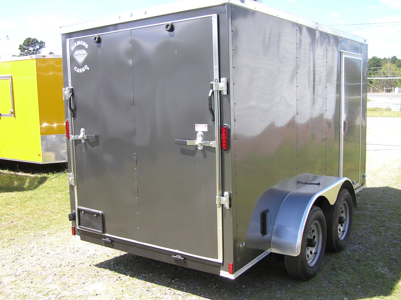Diamond Cargo 6x12 TA Trailer - Charcoal, Ramp, Side Door, Extra Height. Insulated - Image 9