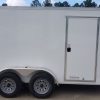 Diamond Cargo 6x12 TA Trailer - White, Ramp, Side Door, Extra Height
