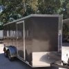 Diamond Cargo 7x14 TA Trailer - Charcoal Gray, Barn Doors, Side Door, Extra Height, Insulated - Image 14