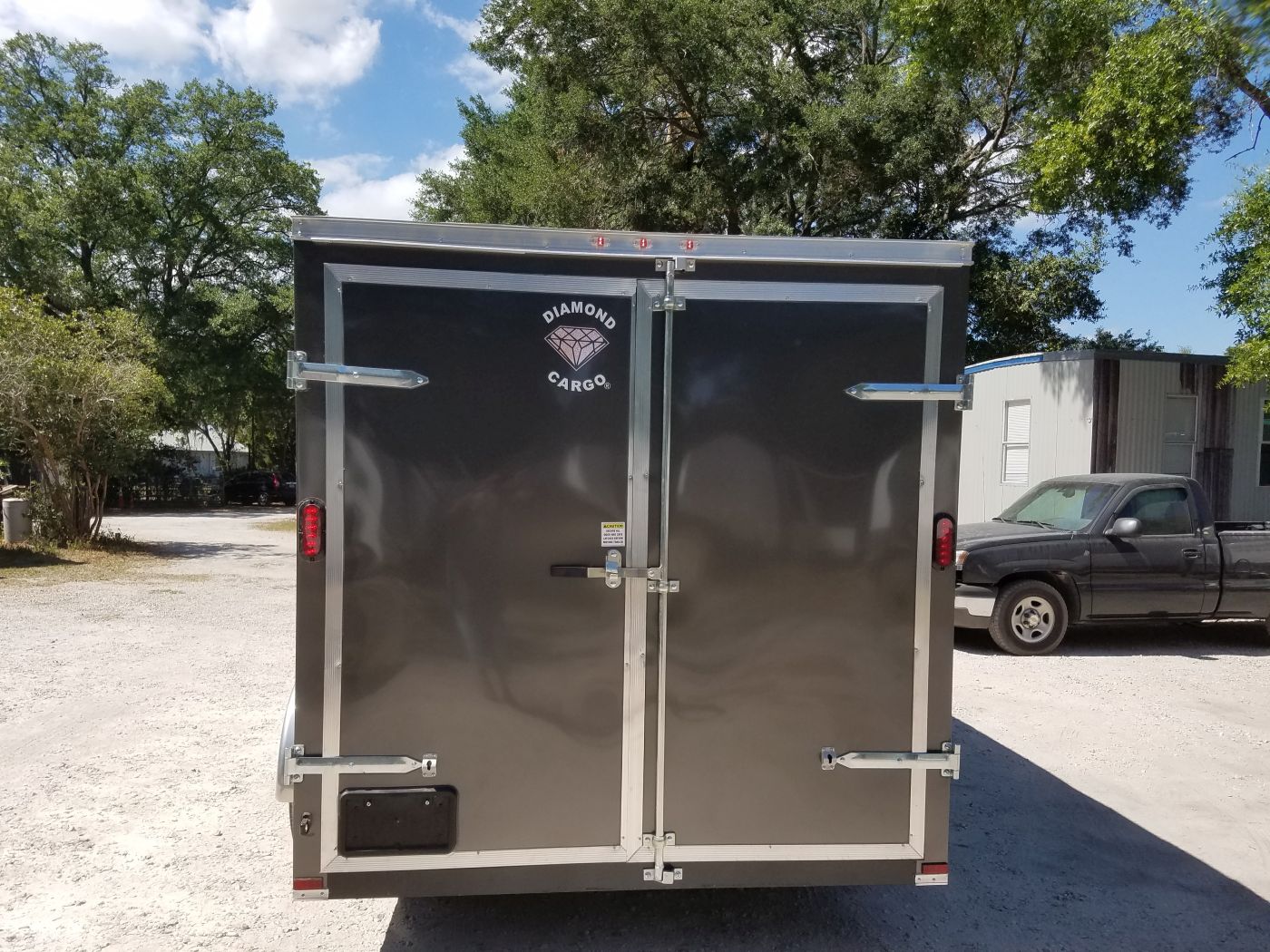 Diamond Cargo 7x14 TA Trailer - Charcoal Gray, Barn Doors, Side Door, Extra Height, Insulated - Image 8