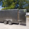 Diamond Cargo 7x14 TA Trailer - Charcoal Gray, Barn Doors, Side Door, Extra Height, Insulated - Image 5