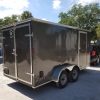 Diamond Cargo 7x14 TA Trailer - Charcoal Gray, Barn Doors, Side Door, Extra Height, Insulated - Image 10