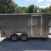 Diamond Cargo 7x14 TA Trailer - Charcoal Gray, Barn Doors, Side Door, Extra Height, Insulated