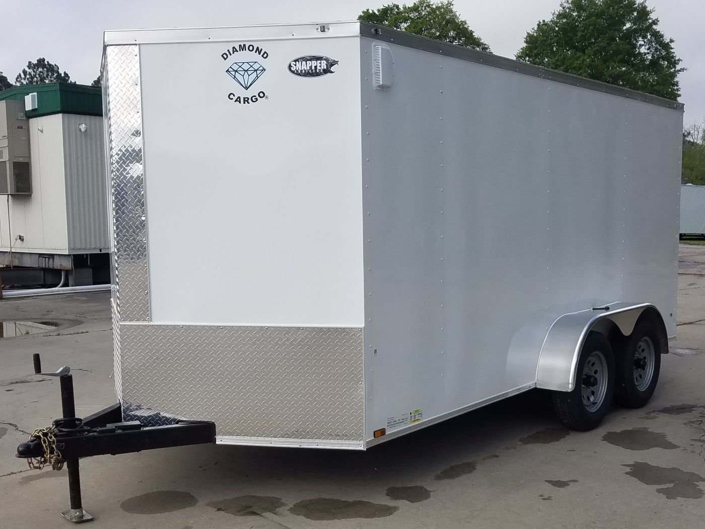 Diamond Cargo 7x14 TA Trailer - White, Ramp, Side Door, Extra Height - Image 3
