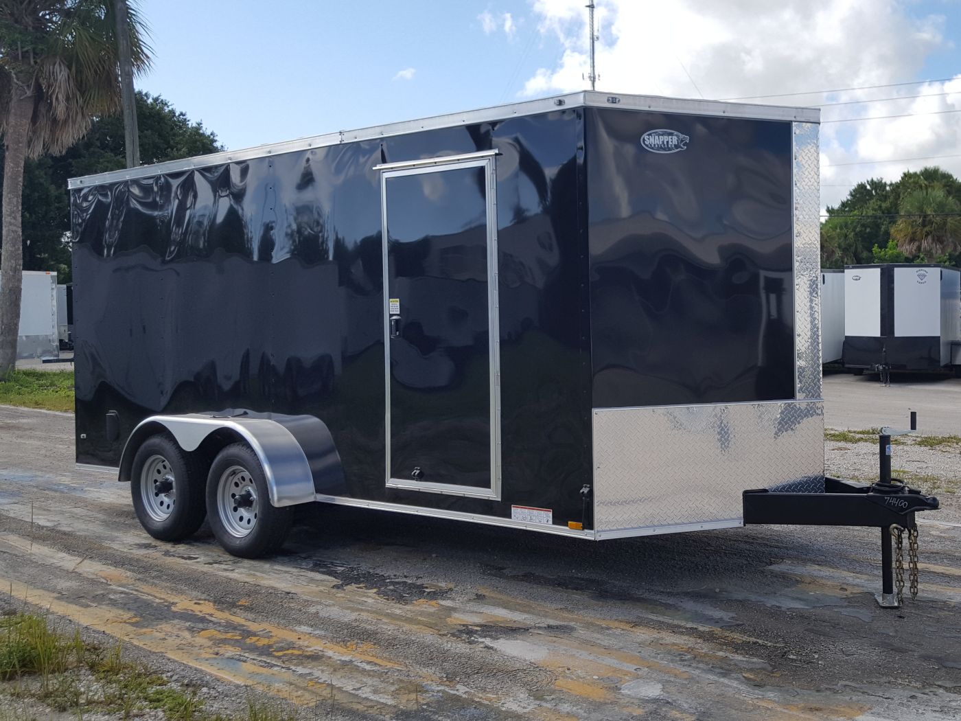 Diamond Cargo 7x16 TA Trailer - Black, Ramp, Side Door, Extra Height - Image 13