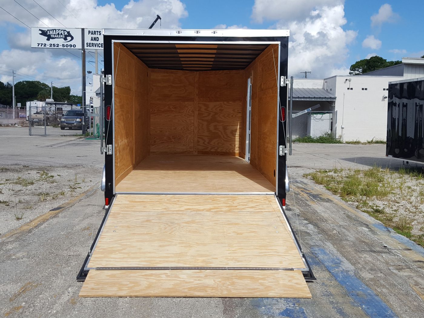 Diamond Cargo 7x16 TA Trailer - Black, Ramp, Side Door, Extra Height - Image 6