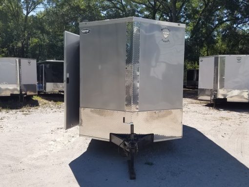 Diamond Cargo 7x16 TA Trailer - Silver Frost, Ramp, Side Door, Extra Height - Image 15