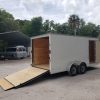 Diamond Cargo 7x16 TA Trailer - White, Ramp, Side Door, Extra Height - Image 10