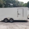 Diamond Cargo 7x16 TA Trailer - White, Ramp, Side Door, Extra Height