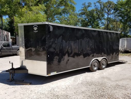 Diamond Cargo 8.5x20 TA Trailer - Black, Ramp, Side Door, 5K Axles, D-Rings - Image 2