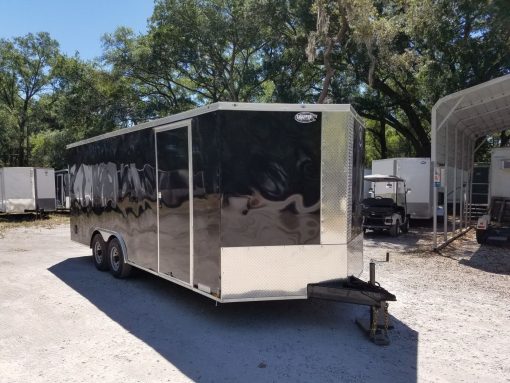 Diamond Cargo 8.5x20 TA Trailer - Black, Ramp, Side Door, 5K Axles, D-Rings - Image 16