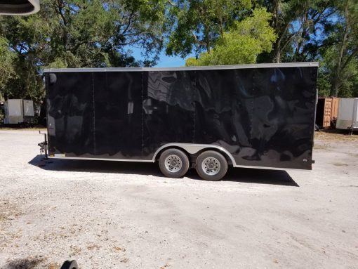 Diamond Cargo 8.5x20 TA Trailer - Black, Ramp, Side Door, 5K Axles, D-Rings - Image 5