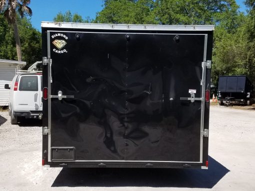 Diamond Cargo 8.5x20 TA Trailer - Black, Ramp, Side Door, 5K Axles, D-Rings - Image 9
