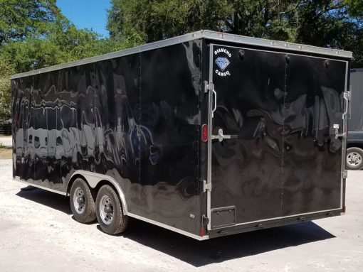 Diamond Cargo 8.5x20 TA Trailer - Black, Ramp, Side Door, 5K Axles, D-Rings - Image 7