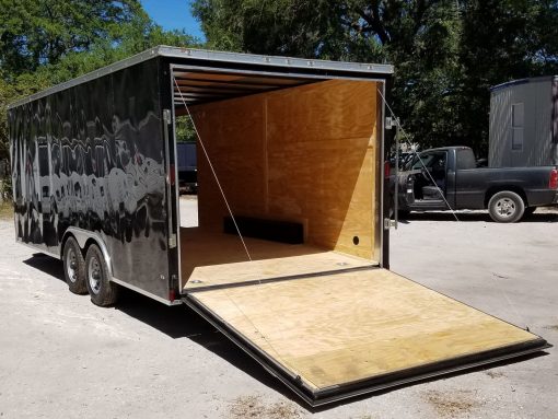 Diamond Cargo 8.5x20 TA Trailer - Black, Ramp, Side Door, 5K Axles, D-Rings - Image 6