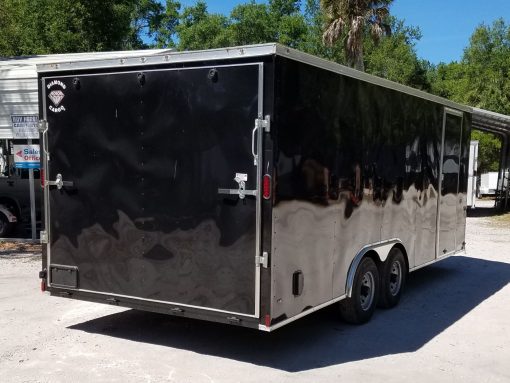 Diamond Cargo 8.5x20 TA Trailer - Black, Ramp, Side Door, 5K Axles, D-Rings - Image 11