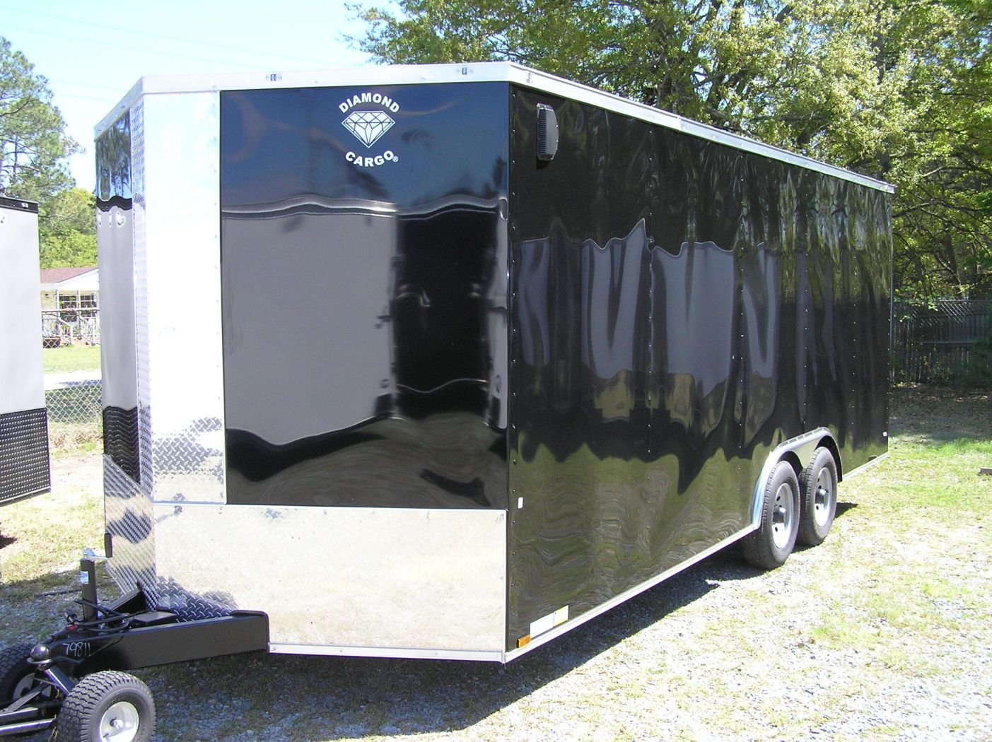 Diamond Cargo 8.5x20 TA Trailer - Black, Ramp, Side Door, 5K Axles, Extra Height, D-Rings - Image 2