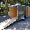 Quality Cargo 6x12 SA Trailer - Charcoal, Ramp, Side Door, Extra Height - Image 9